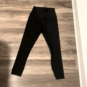 Lulu lemon black ribbed align leggings
